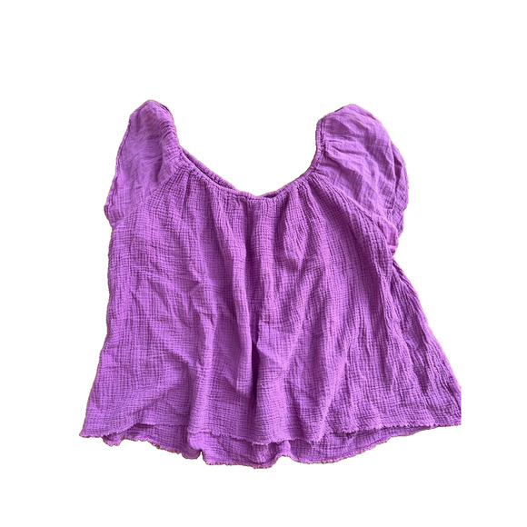 Velvet by Graham & Spencer Breanna Flutter Sleeve Top Lilac Gauze M A000841 - Picture 3 of 8